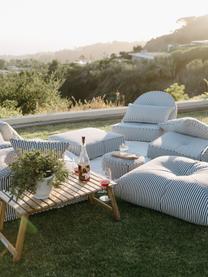 Cuscino lounge da pavimento Sunny, Rivestimento: 95% poliacrilico, 5% poli, Blu scuro, Larg. 72 x Lung. 121 cm