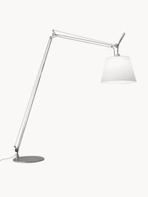 Grosse verstellbare Leselampe Tolomeo Maxi, Lampenschirm: Stoff, PVC, Weiss, Silberfarben, H 251 cm