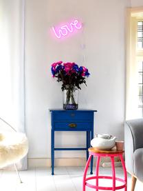 LED wandlamp Love, Lamp: BPA-vrij PVC, Lichtkleur: roze. Wanneer uitgeschakeld, wordt het LED lampje wit, B 38 x H 16 cm