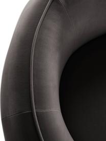 Designer fluwelen bank Austin (3-zits) in grijs, Bekleding: 89% katoen, 11% polyester, Frame: hout, Grijs, B 232 x H 92 cm
