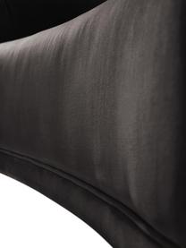 Divano di design 3 posti in velluto grigio Austin, Rivestimento: 89% cotone, 11% poliester, Cornice: legno di pino, Grigio, Larg. 232 x Prof. 92 cm