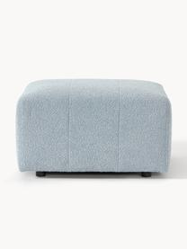 Bouclé-Sofa-Hocker Lena, Bezug: Bouclé (93 % Polyester, 6, Gestell: Kiefernholz, Schichtholz,, Füße: Kunststoff, Bouclé Hellblau, B 76 x T 76 cm