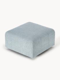 Bouclé-Sofa-Hocker Lena, Bezug: Bouclé (93 % Polyester, 6, Gestell: Kiefernholz, Schichtholz,, Füße: Kunststoff, Bouclé Hellblau, B 76 x T 76 cm