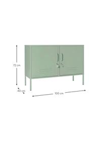 Szafka z metalu Mustard, Metal malowany proszkowo, Szałwiowy zielony, S 100 x W 72 cm