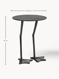 Table d'appoint en métal Duck, Noir, Ø 35 x haut. 45 cm