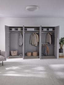 Armario modular Leon, 6 puertas (300 cm), diferentes variantes, Estructura: tablero aglomerado revest, Gris claro, Interior Basic (An 300 x Al 200 cm)