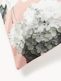 Baumwollsatin-Kopfkissenbezug Blossom, Webart: Satin Fadendichte 210 TC,, Hellrosa, Bunt, B 40 x L 80 cm