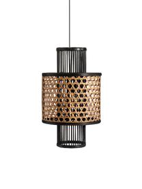 Lampa wisząca Bamboo, Beżowy, czarny, Ø 36 x G 36 cm