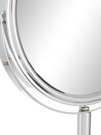 Make-up spiegel Copper met vergroting, Voet: marmer, Frame: verchroomd metaal, Wit, zilverkleurig, Ø 20 x H 34 cm