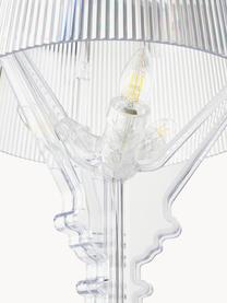 Grande lampe à poser LED intensité variable Bourgie, Polycarbonate, certifié Greenguard, Transparent, Ø 37 x haut. 68-78 cm