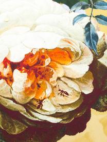 Dwustronna pościel z satyny bawełnianej  Fleur, Żółtozłoty, wielobarwny (biały, zielony, blady różowy), 135 x 200 cm