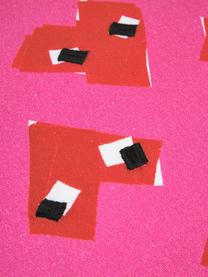 Design kussenhoes Haylie met hart print, Multicolour, roze, B 40 x L 40 cm
