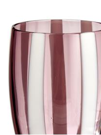 Komplet szklanek ze szkła dmuchanego Melting Pot Berry, 6 elem., Szkło, Odcienie niebieskiego, odcienie czerwonego, Ø 7-9 x W 10-11 cm