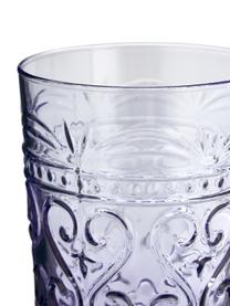 Mondgeblazen waterglazenset Melting Pot Berry, 6-delig, Glas, Blauwtinten, roodtinten, Ø 7-9 x H 10-11 cm