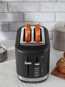 Toaster Almond, Gehäuse: Edelstahl, beschichtet, Gestell: Kunststoff, Schwarz, matt, B 31 x T 18 cm