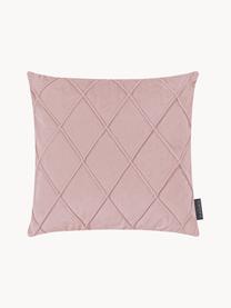 Sametový povlak na polštář s vyvýšeným vzorem Nobless, 100 % polyesterový samet, Světle růžová, Š 40 cm, D 40 cm