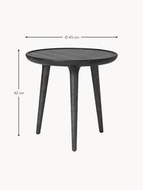 Ronde bijzettafel Accent van eikenhout, handgemaakt, Eikenhout 

Dit product is gemaakt van duurzaam geproduceerd, FSC®-gecertificeerd hout., Zwart gelakt eikenhout, Ø 45 x H 42 cm