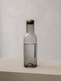 Bottiglia in vetro grigio con tappo dorato Deluxe, 1 L, Grigio fumo, Alt. 29