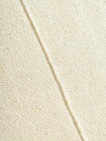 Tappeto in lana a pelo corto fatto a mano Jadie, Retro: 70% cotone, 30% poliester, Bianco crema, Larg. 80 x Lung. 150 cm (taglia XS)