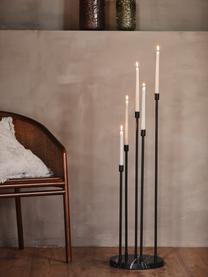 Candeliere grande con base in marmo Milos, Candelabro: metallo rivestito, Nero, Ø 28 x Alt. 89 cm