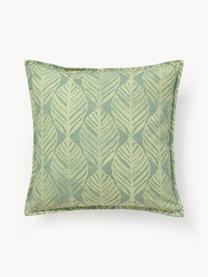 Housses de coussin avec motif graphique Armanda, lot de 2, 80 % polyester, 20 % coton, Tons verts, larg. 45 x long. 45 cm