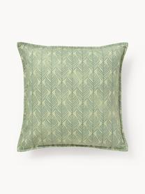 Kissenhüllen Armanda mit grafischem Muster, 2er-Set, 80 % Polyester, 20 % Baumwolle, Hellgrün, Grün, B 45 x L 45 cm