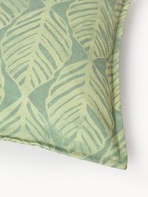 Housses de coussin avec motif graphique Armanda, lot de 2, 80 % polyester, 20 % coton, Tons verts, larg. 45 x long. 45 cm