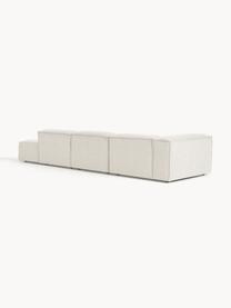 Diván modular grande en tejido bouclé Lennon, Tapizado: tejido bouclé (100% polié, Estructura: madera contrachapada de p, Patas: plástico Este producto es, Bouclé Off White, An 357 x F 119 cm, reposabrazos izquierdo