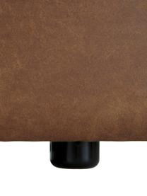 Sofa modułowa ze skóry z recyklingu Lennon (4-osobowa), Tapicerka: skóra z recyklingu (70% s, Stelaż: lite drewno, sklejka, Nogi: tworzywo sztuczne, Brązowa skóra, S 327 x G 119 cm