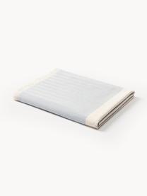 Fouta s dekorativními třásněmi Indra, Modrá, tlumeně bílá, Š 100 cm, D 180 cm