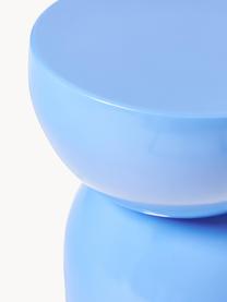 Wewnętrzny/zewnętrzny stolik pomocniczy Gigi, Tworzywo sztuczne, metal malowany proszkowo, Niebieski, S 45 x W 55 cm