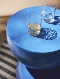 Záhradný príručný stolík Gigi, Plast, kov s práškovým náterom, Modrá, Š 45 x V 55 cm