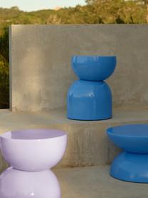 Tavolino da giardino da interno-esterno Gigi, Plastica, metallo verniciato a polvere, Blu, Larg. 45 x Alt. 55 cm