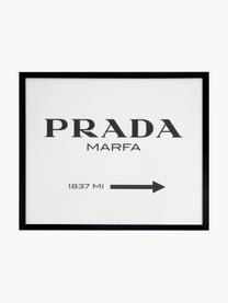 Gerahmter Digitaldruck Prada Marfa, Bild: Digitaldruck auf Papier, , Rahmen: Holz, lackiert, Front: Plexiglas, Schwarz, Weiß, B 43 x H 33 cm