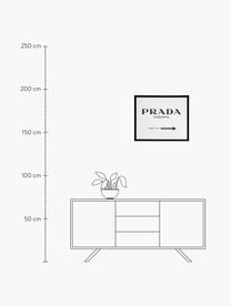 Ingelijste digitale print Prada Marfa, Afbeelding: digitale print op papier,, Lijst: gelakt hout, Zwart, wit, B 43 x H 33 cm