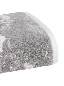 Súprava uterákov s mramorovou potlačou Malin, 3 diely, Sivá, krémová biela, Súprava s rôznymi veľkosťami