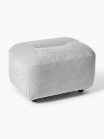 Hocker Stella, Bezug: 85 % Polyester, 15 % Baum, Gestell: Massives Buchenholz, Span, Webstoff Grau, B 71 x H 43 cm