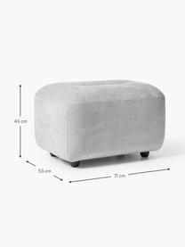 Pouf Stella, Tissu gris, larg. 71 x haut. 43 cm