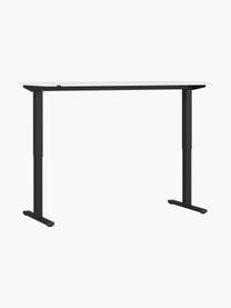 Höhenverstellbarer Schreibtisch Easy, Tischplatte: Spanplatte mit Melaminhar, Gestell: Metall, pulverbeschichtet, Off White, Schwarz, B 160 x T 80 cm