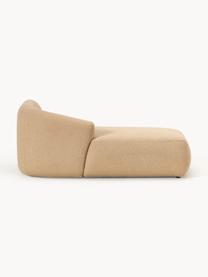 Módulo diván en tejido bouclé Sofia, Tapizado: tejido bouclé (100% polié, Estructura: madera de pícea, tablero , Patas: plástico Este producto es, Bouclé beige, An 185 x F 92 cm, chaise longue izquierda