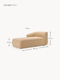 Modulo angolare in tessuto bouclé Sofia, Rivestimento: bouclé (100% poliestere) , Struttura: legno di abete rosso, tru, Piedini: plastica Questo prodotto , Bouclé beige, Larg. 185 x Prof. 92 cm, chaise longue a sinistra