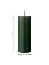 Bougie décorative verte Lulu, Cire, Vert forêt, Ø 7 x haut. 20 cm