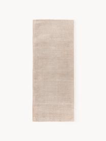 Tapis de couloir moelleux tissé main Wes, 100 % polyester, certifié GRS, Beige, larg. 80 x long. 200 cm