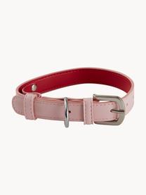 Hondenhalsband Inu, Kunstleer, Lichtroze, rood, L 30/38cm