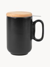 Taza de café con filtro para té Baltika, Negro, madera clara, Ø 9 x Al 14 cm, 500 ml