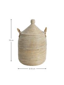 Panier de rangement jonc de mer Ngor, Jonc de mer, plastique, Beige, Ø 35 x haut. 70 cm