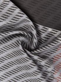 Katoensatijnen dekbedovertrek Moore, Weeftechniek: satijn Draaddichtheid 200, Grijs, bruin, 200 x 220 cm + 2 kussens 60 x 70 cm