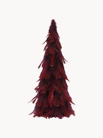 Albero decorativo rosso scuro Fedora, Piume, Rosso scuro, Ø 21 x Alt. 46 cm