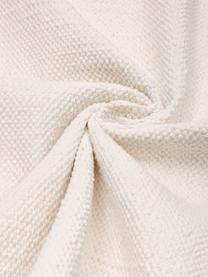 Tapis en coton fin tissé main crème Agneta, Blanc crème