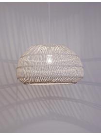Závesná lampa z ratanu Melody, Lomená biela, Ø 51 x V 30 cm